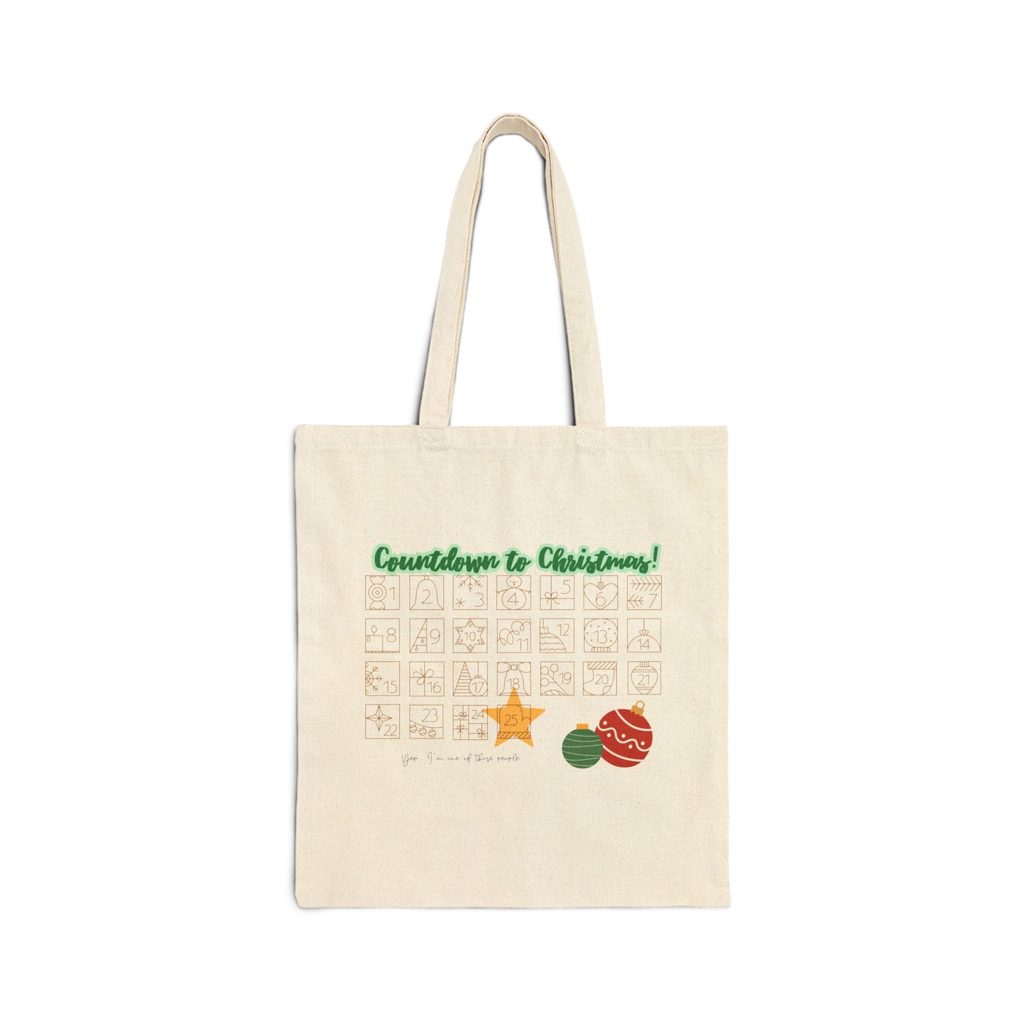 Christmas Countdown Canvas Tote Bag