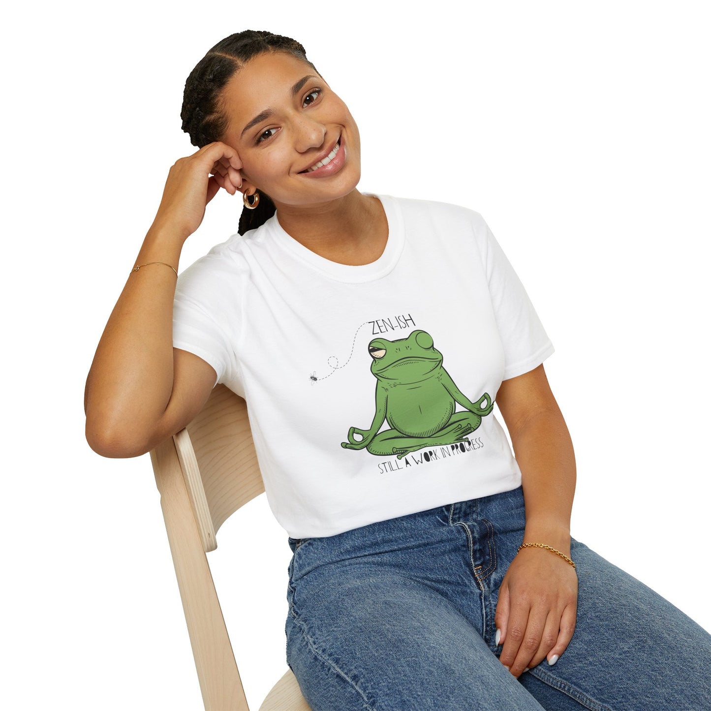 Frog Meditation T-Shirt - "Zen-ish... Still a Work in Progress