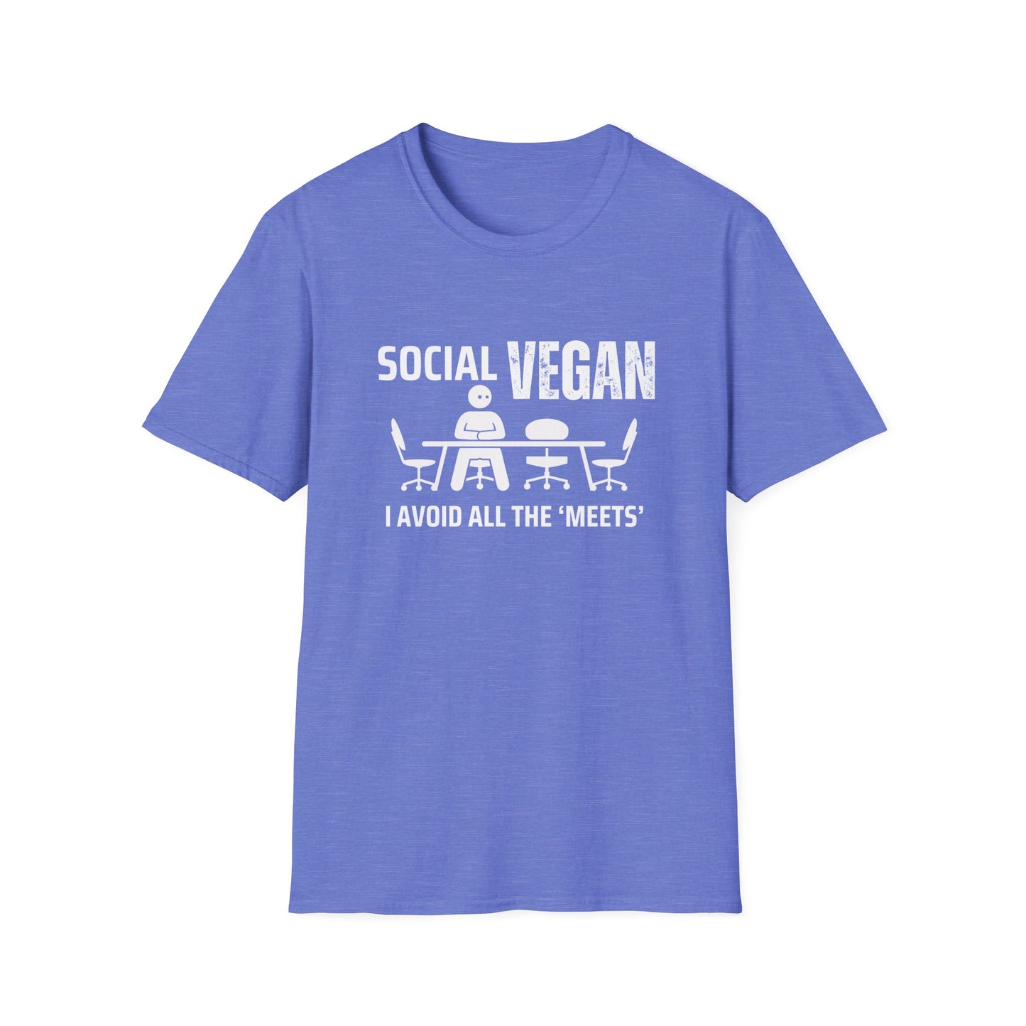 Unisex T-Shirt Social Vegan I Avoid All The Meets Design