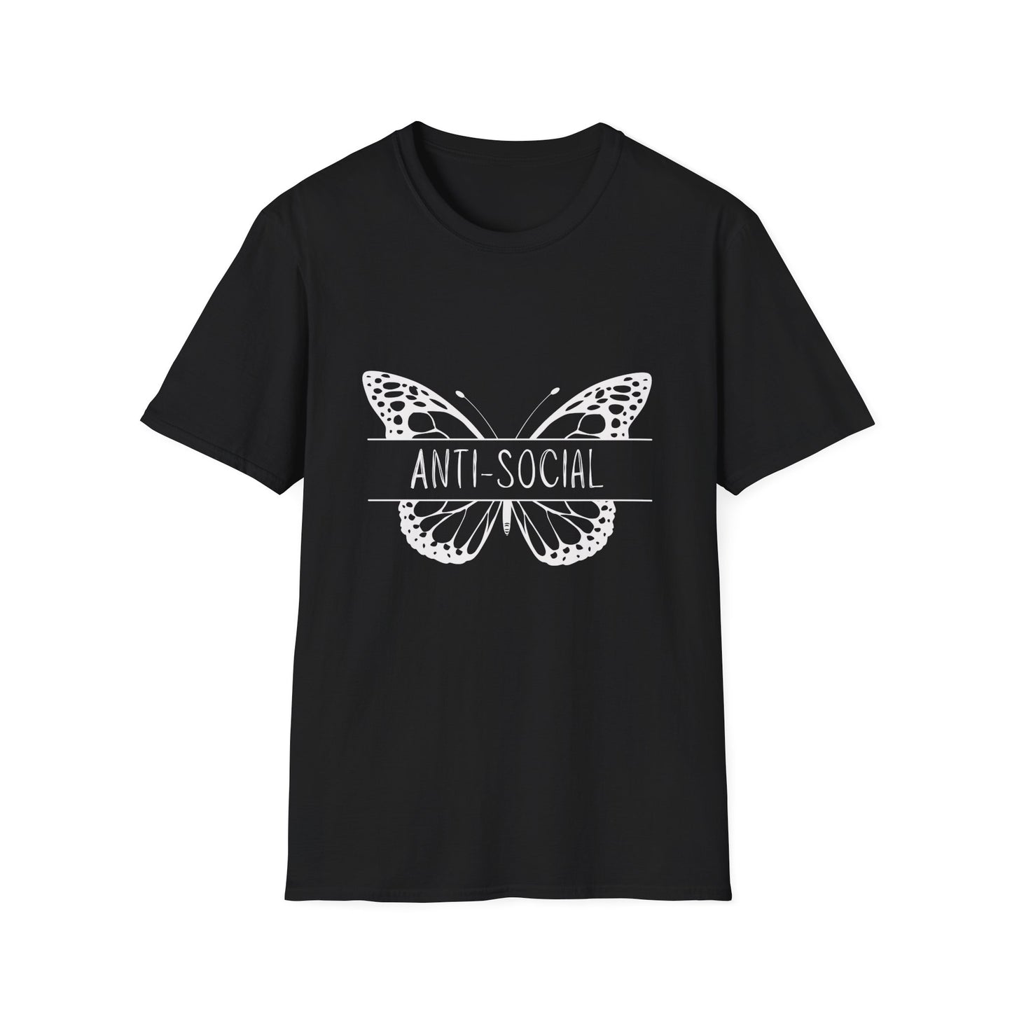 Unisex T-Shirt Anti-Social Butterfly Design