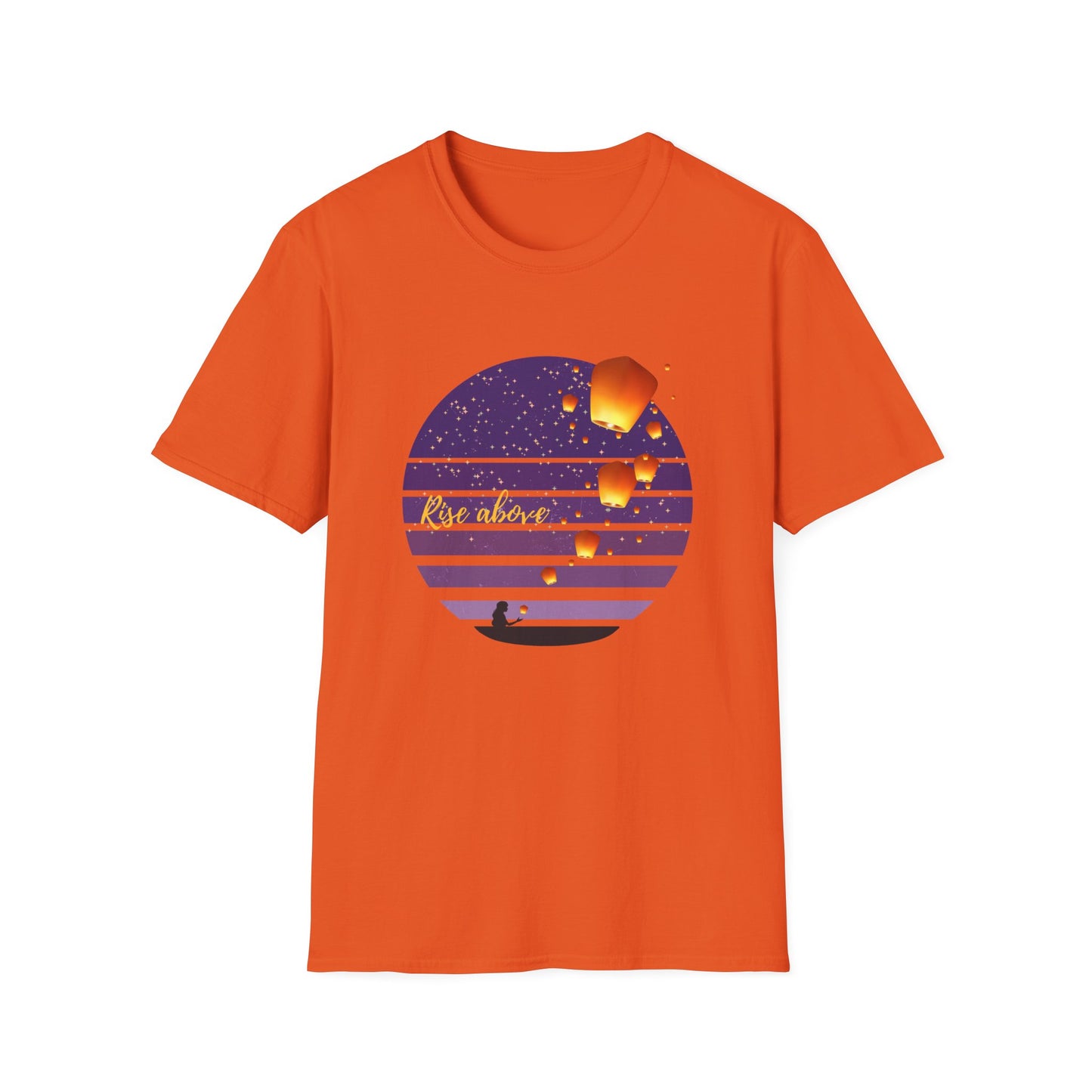 Rise Above T-Shirt – Inspirational Floating Lantern Design