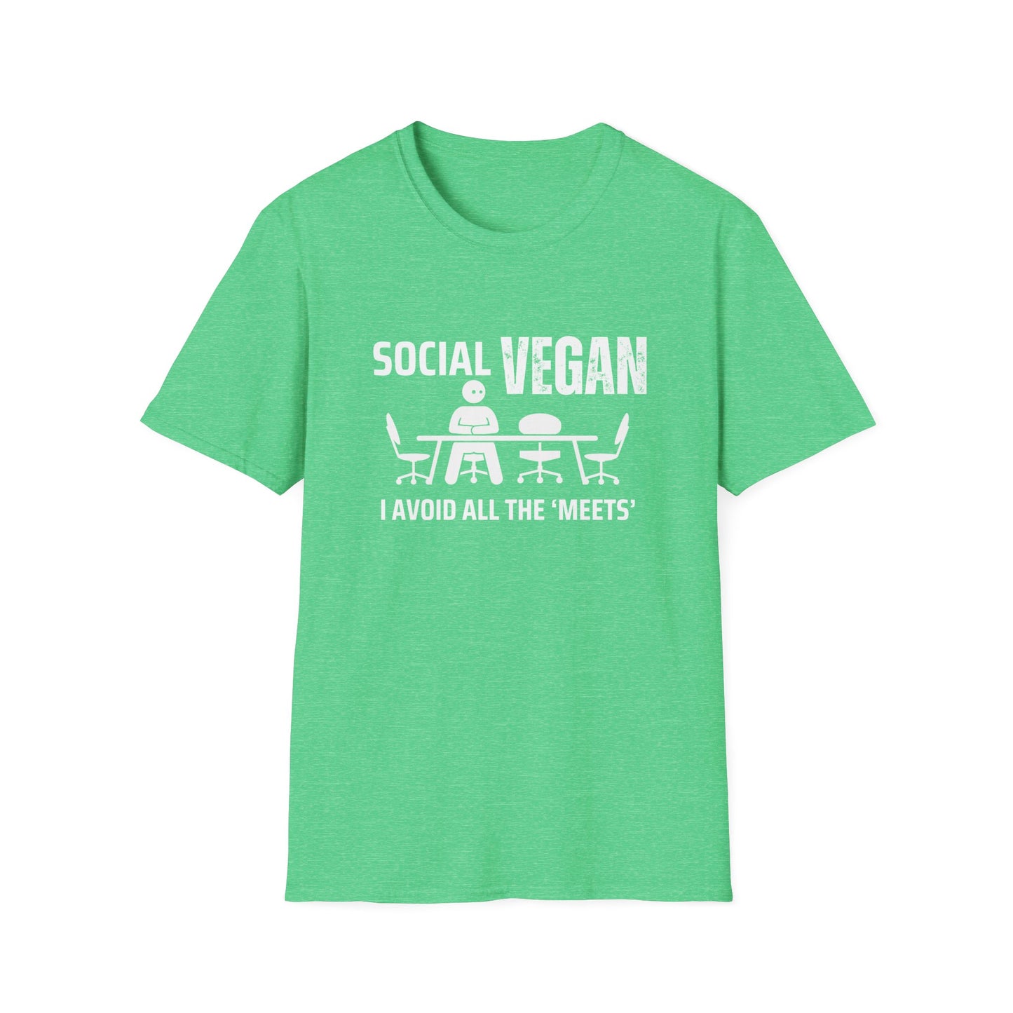 Unisex T-Shirt Social Vegan I Avoid All The Meets Design