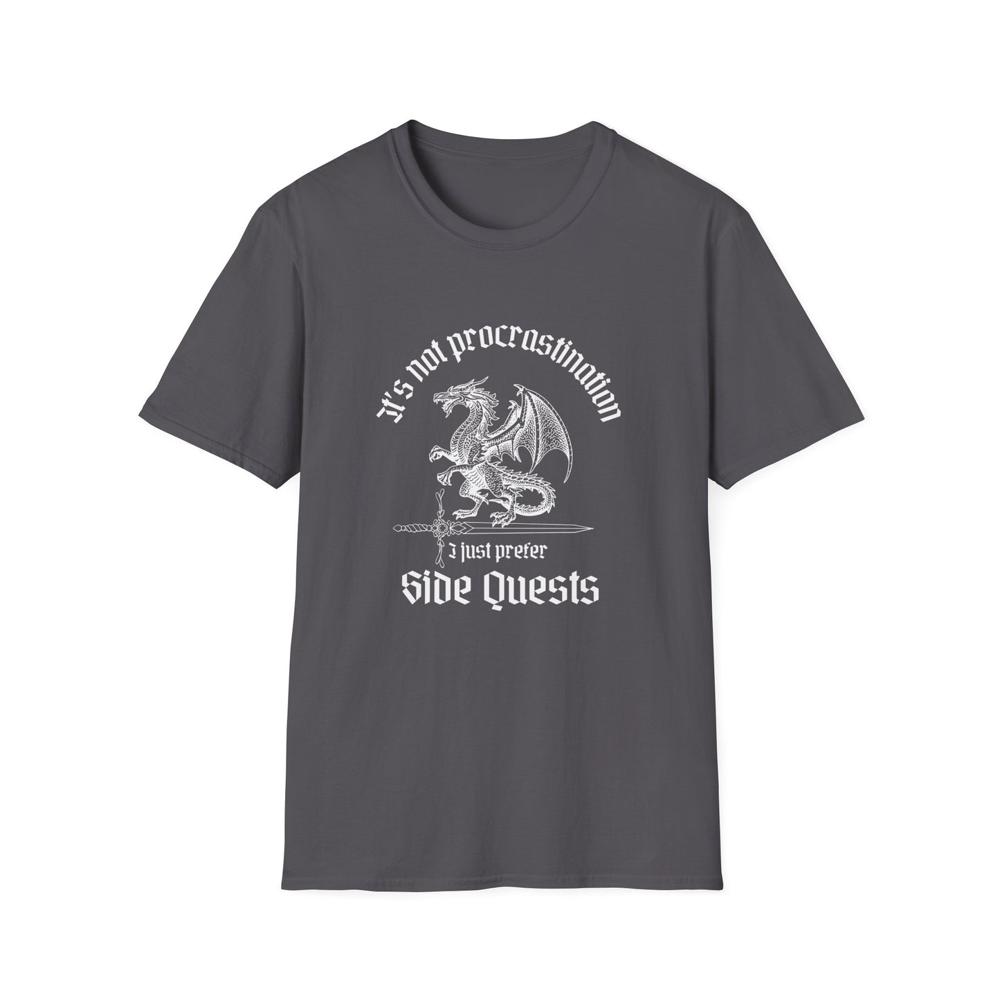 It's Not Procrastination, I Just Prefer Side Quests Dragon T-Shirt