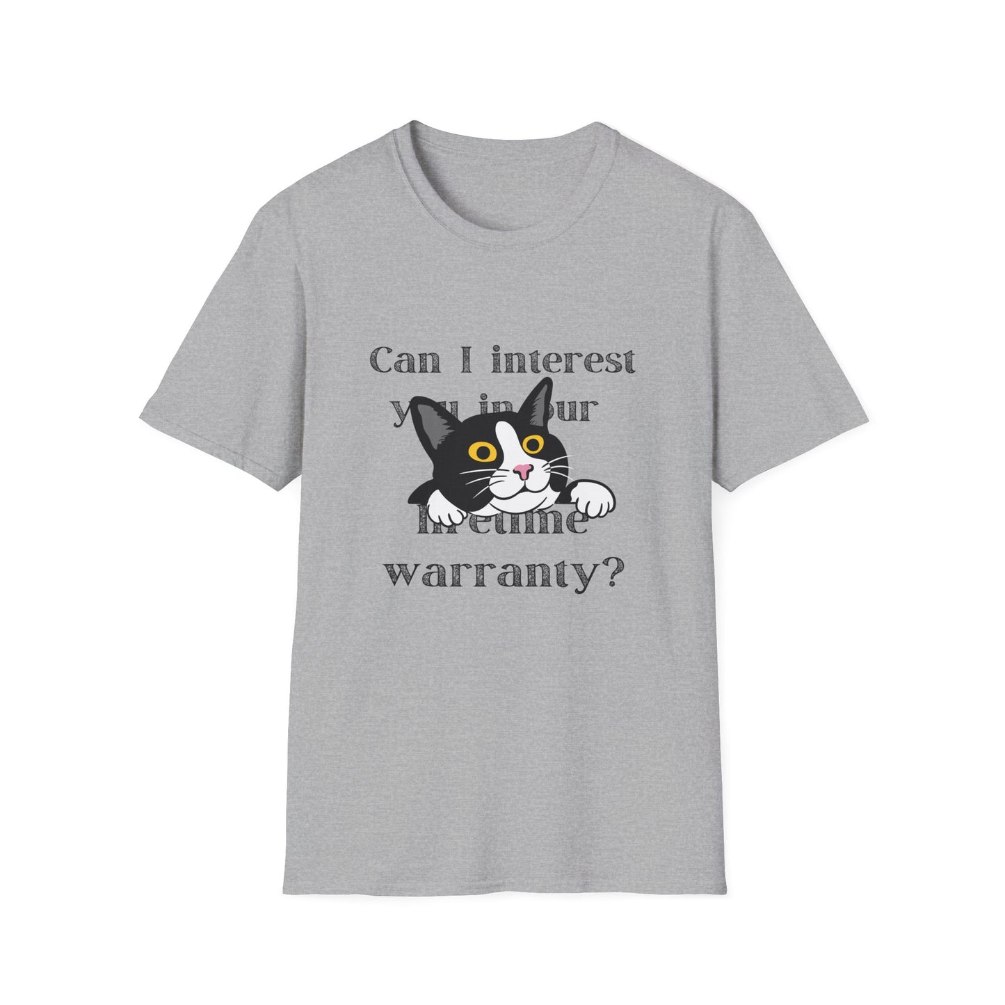 Funny Cat Pushy Lifetime Warranty T-Shirt