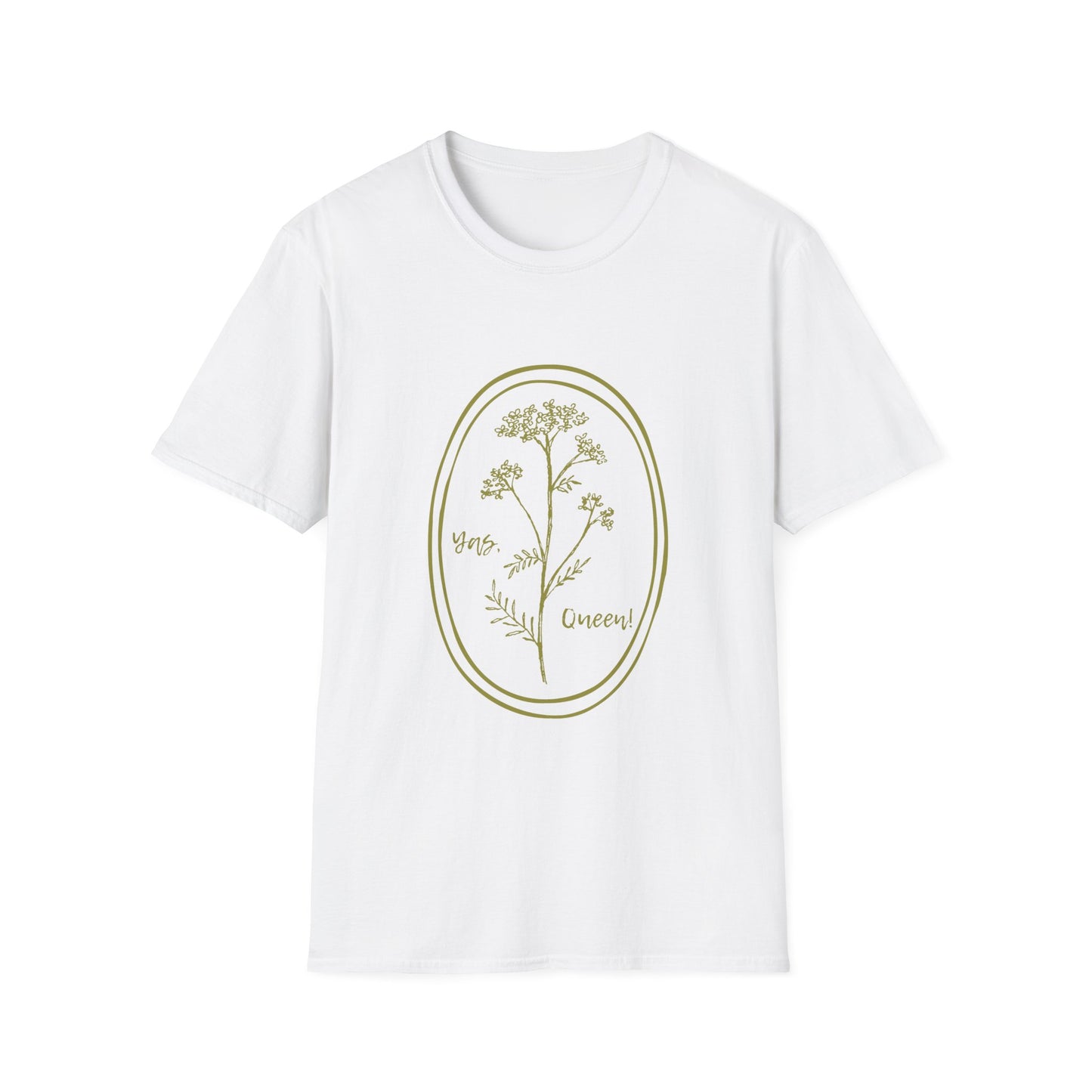 Queen Anne's Lace Unisex T-Shirt with 'Yas Queen' Text