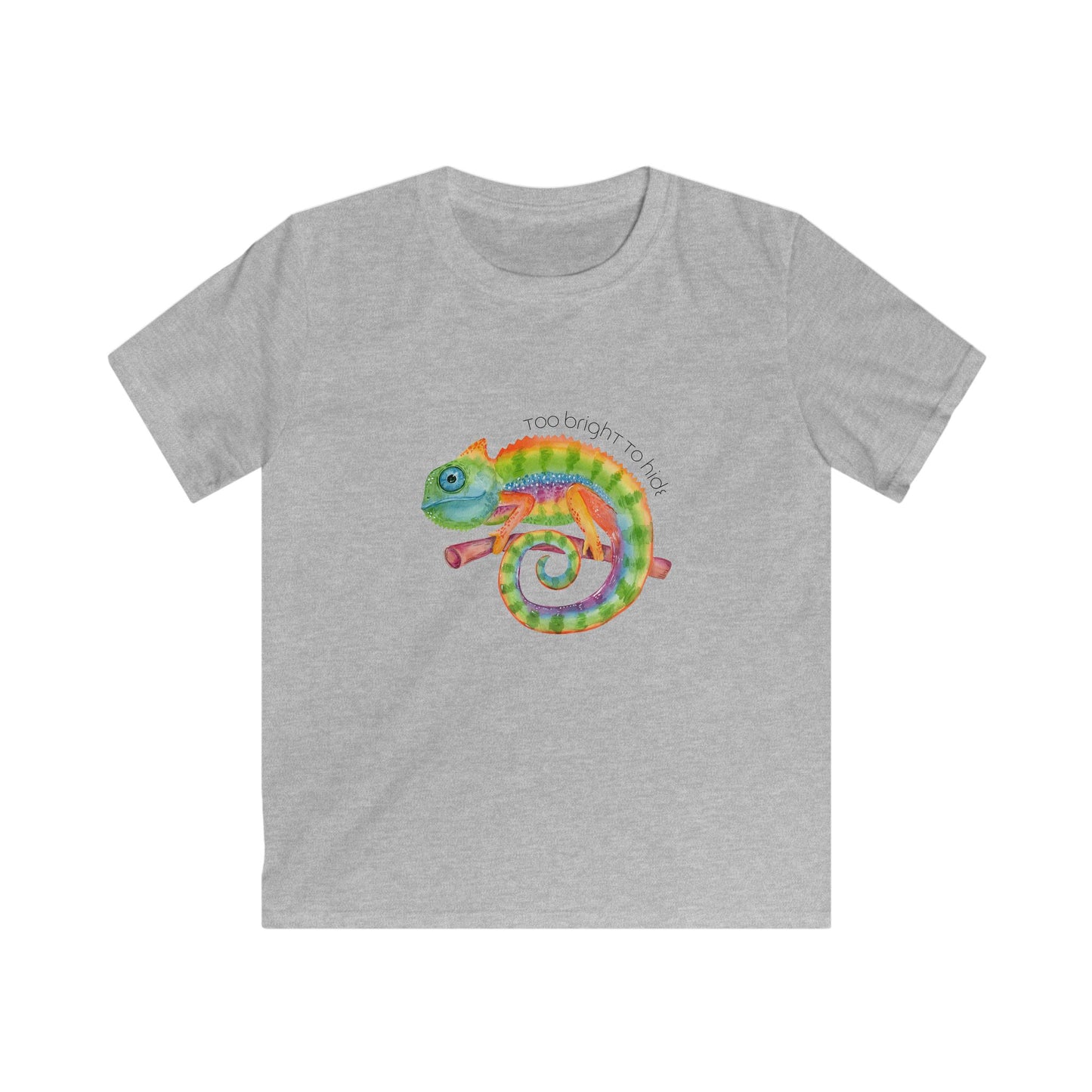 Chameleon Kids Tee - Too Bright To Hide Design