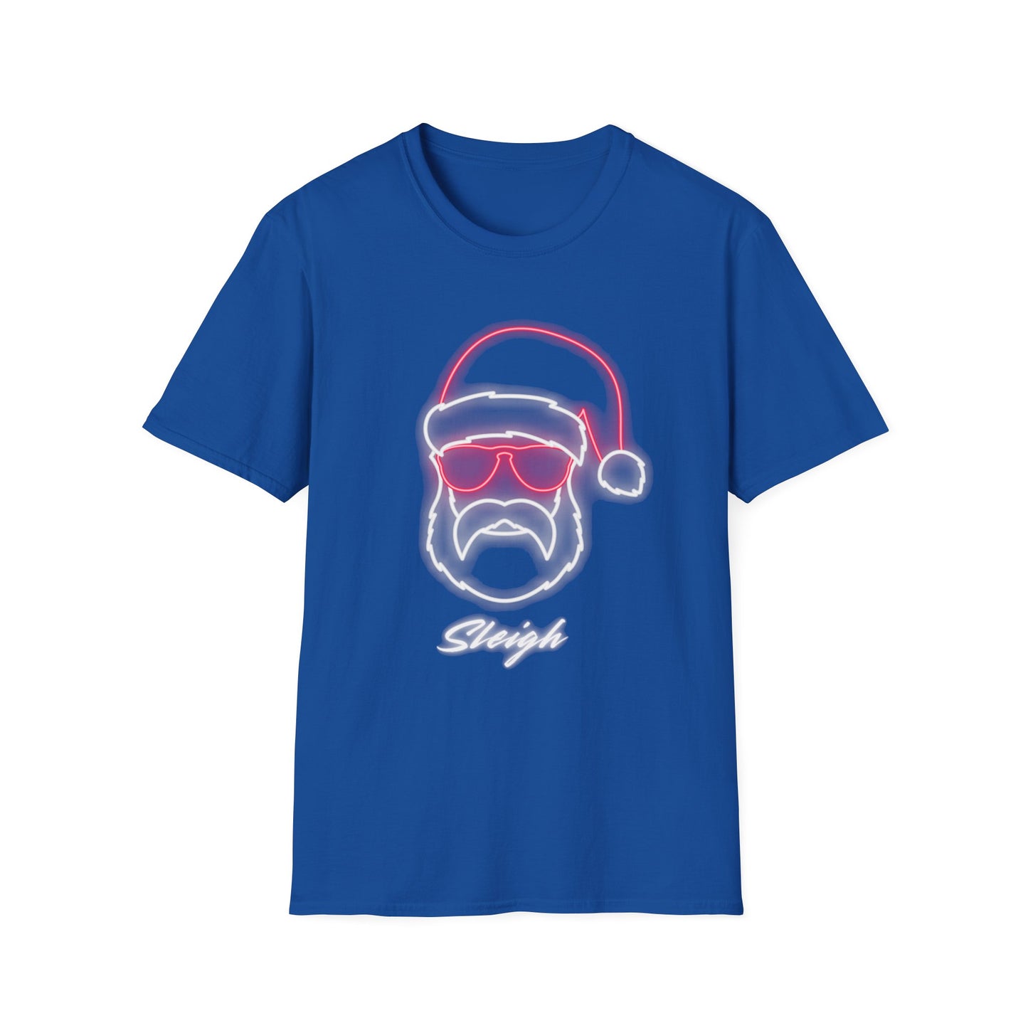 Neon Santa T-Shirt - Cool Holiday Vibes