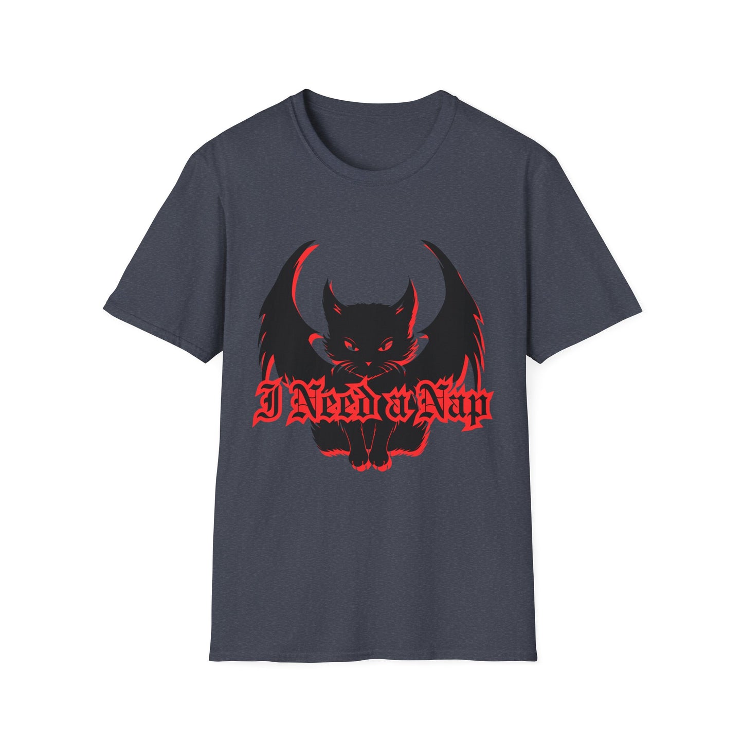 Black Cat Unisex T-Shirt - I Need A Nap Design