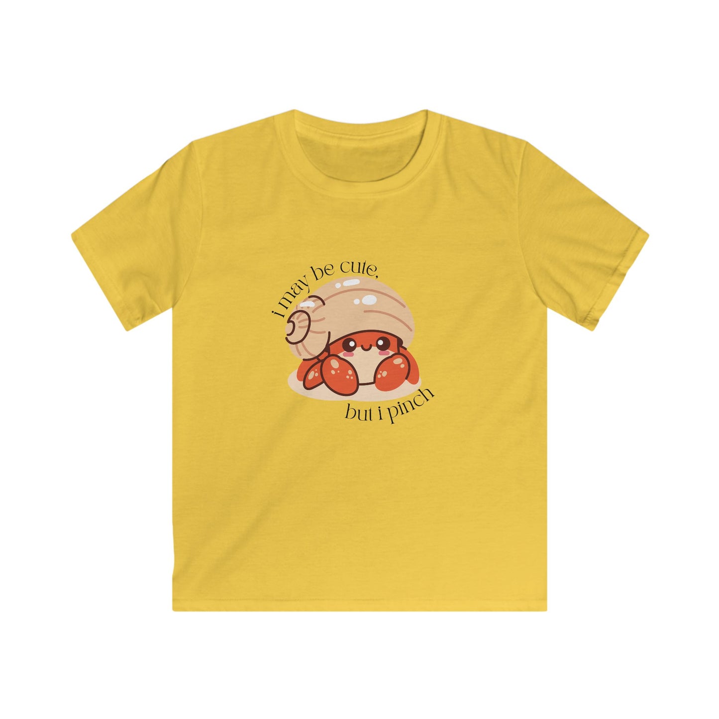 I May Be Cute But I Pinch" Kids Hermit Crab T-Shirt