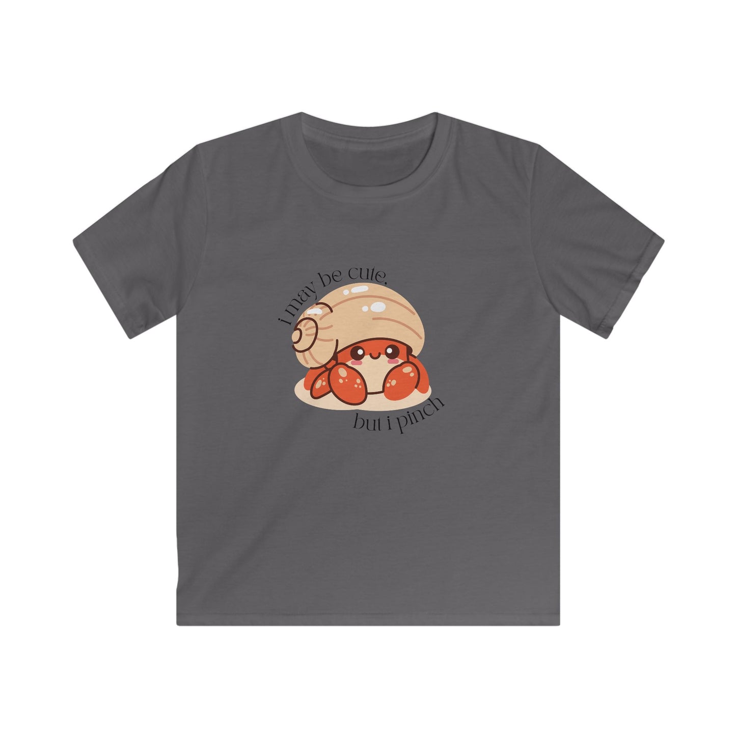 I May Be Cute But I Pinch" Kids Hermit Crab T-Shirt