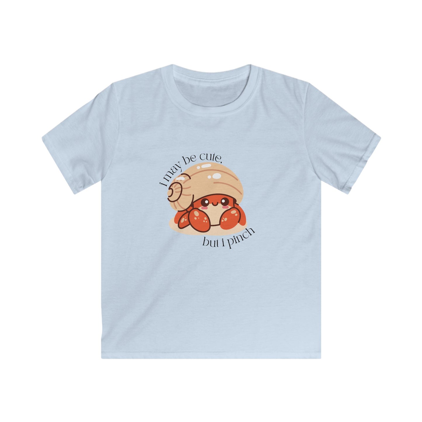 I May Be Cute But I Pinch" Kids Hermit Crab T-Shirt