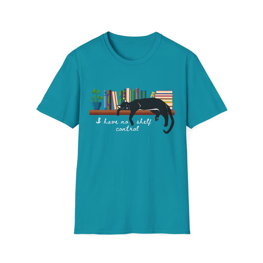 I Have No Shelf Control Cat and Books T-Shirt