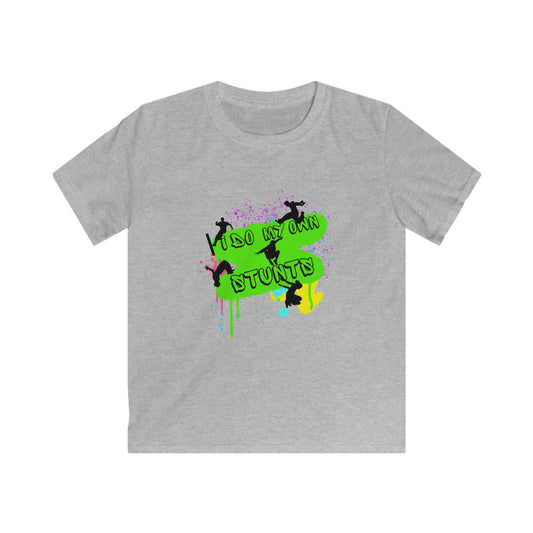 "I Do My Own Stunts" Kids T-Shirt – Fun & Bold Design