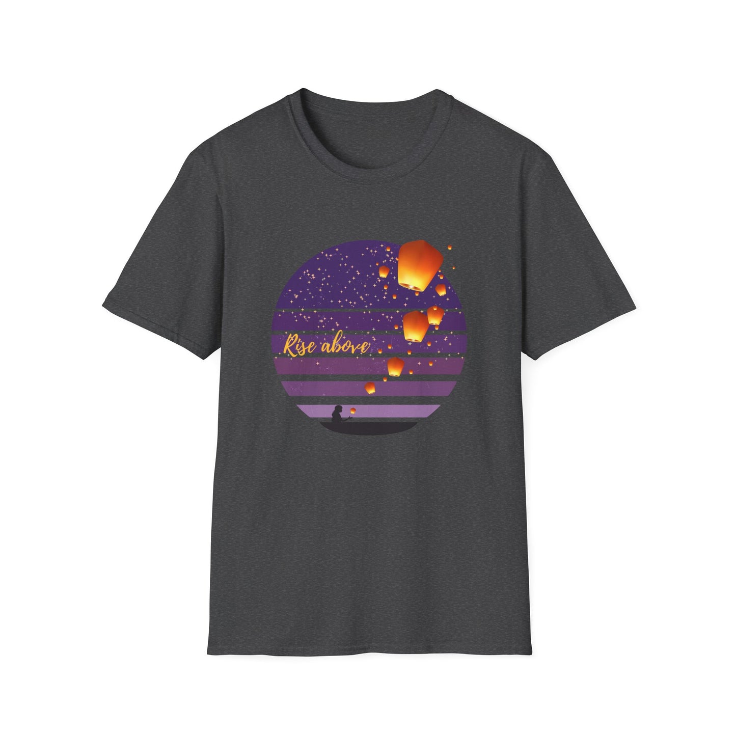 Rise Above T-Shirt – Inspirational Floating Lantern Design