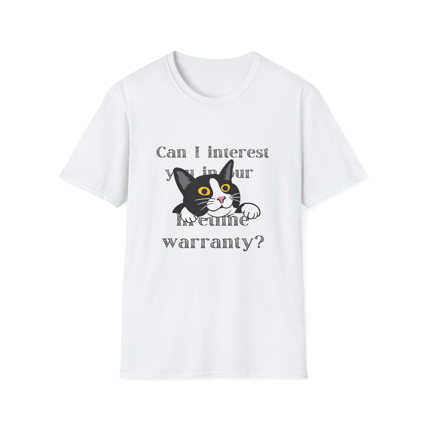 Funny Cat Pushy Lifetime Warranty T-Shirt