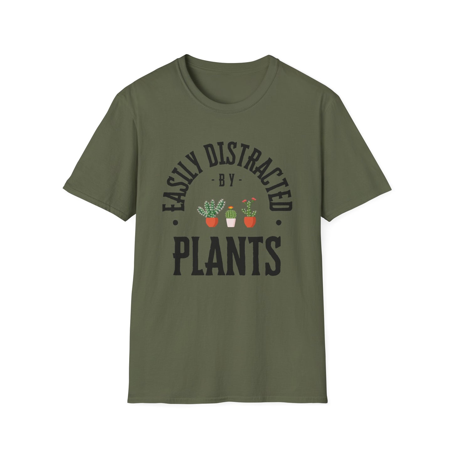 Plant Lover Softstyle T-Shirt - Easily Distracted By Plants