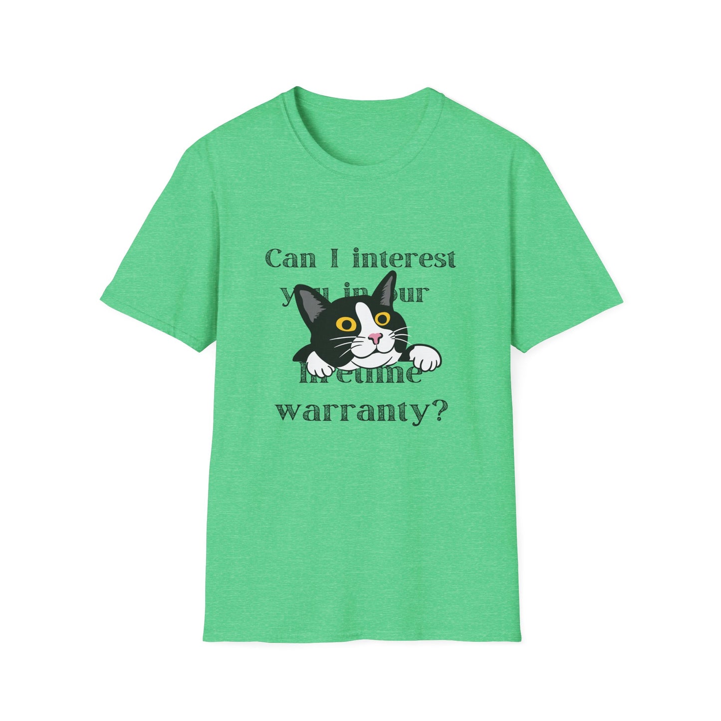 Funny Cat Pushy Lifetime Warranty T-Shirt