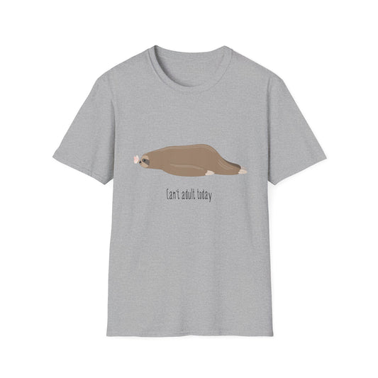 Sloth T-Shirt - I Can't Adult Today