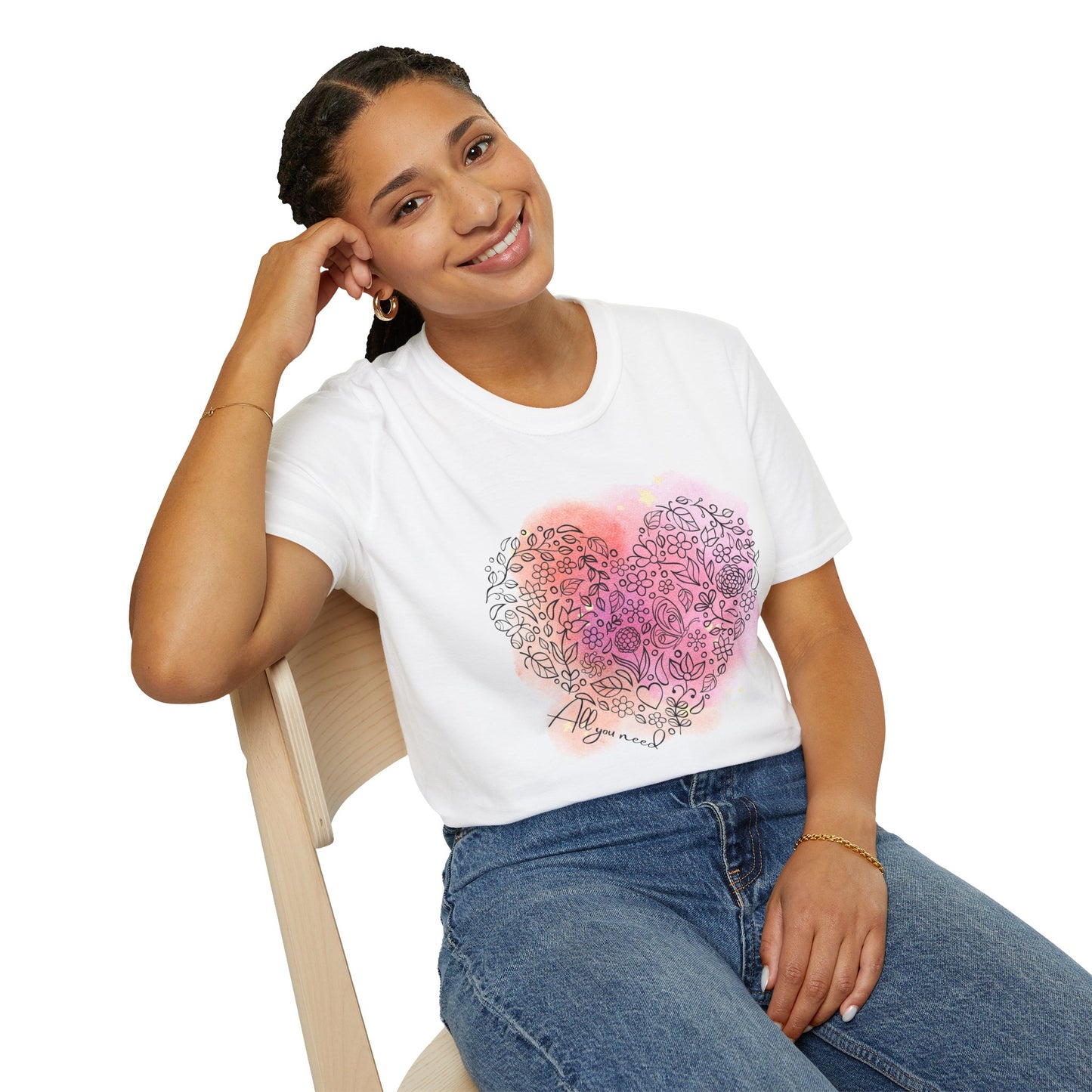 All You Need Heart Graphic T-Shirt