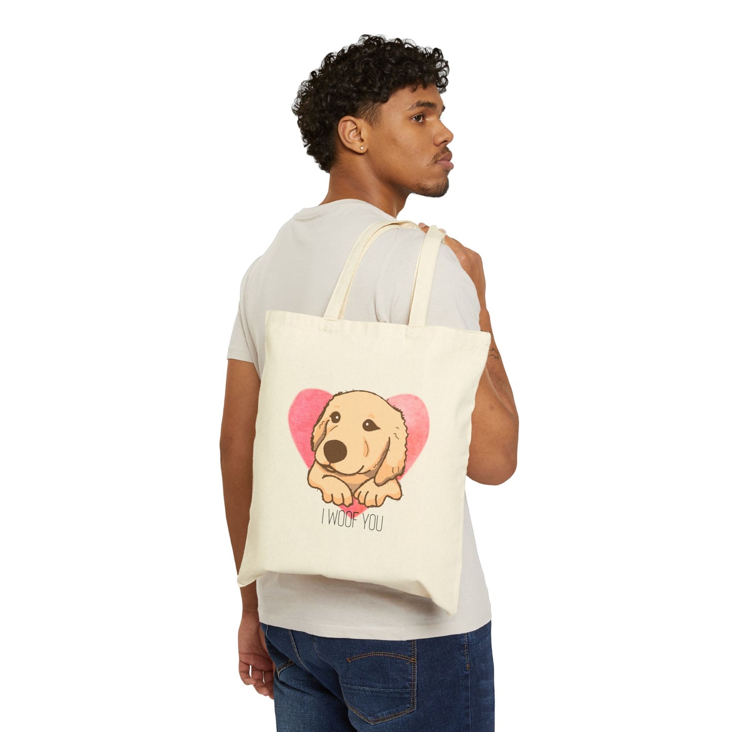 Dog Lover Tote Bag - "I Woof You"