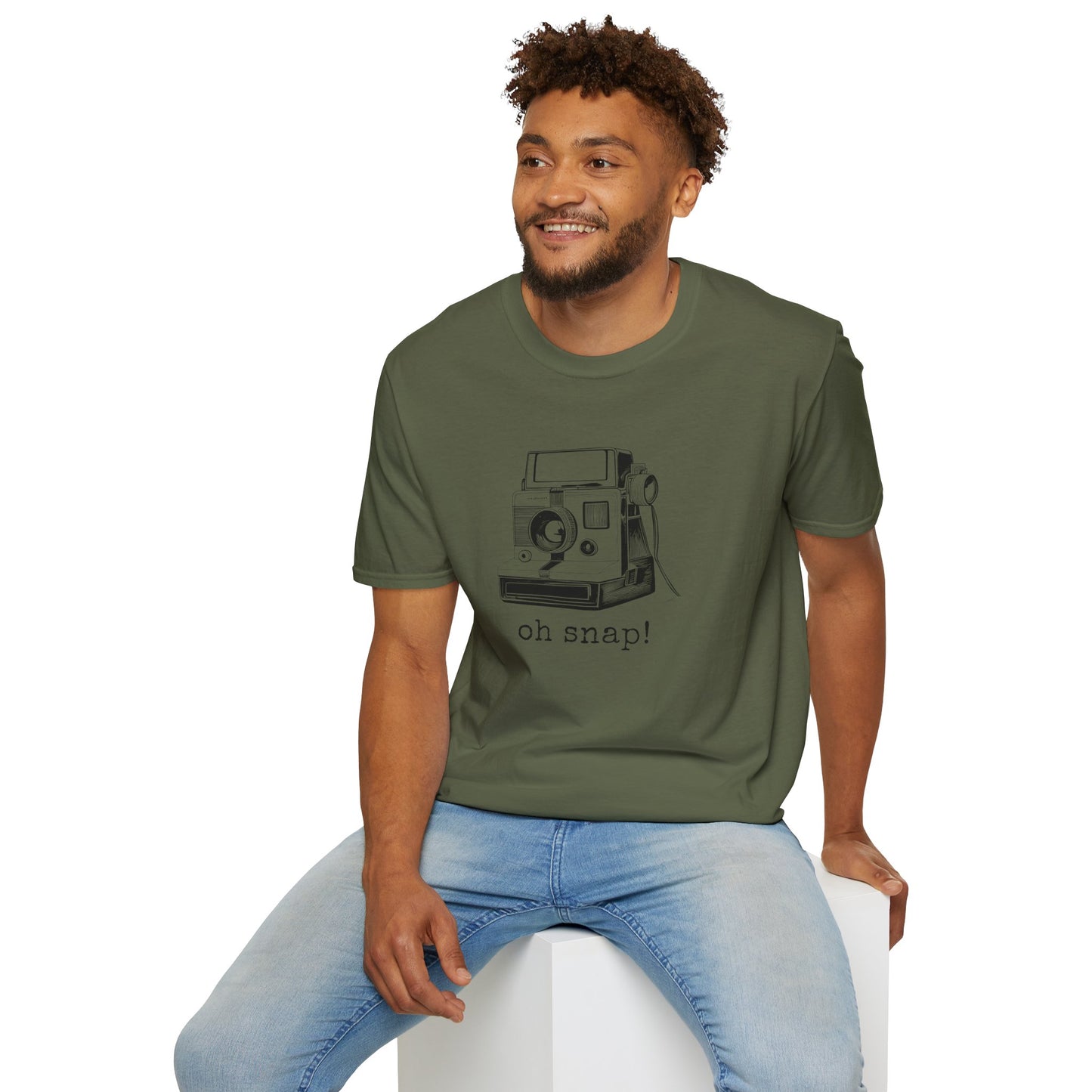 Vintage Camera Softstyle T-Shirt - Oh Snap Design