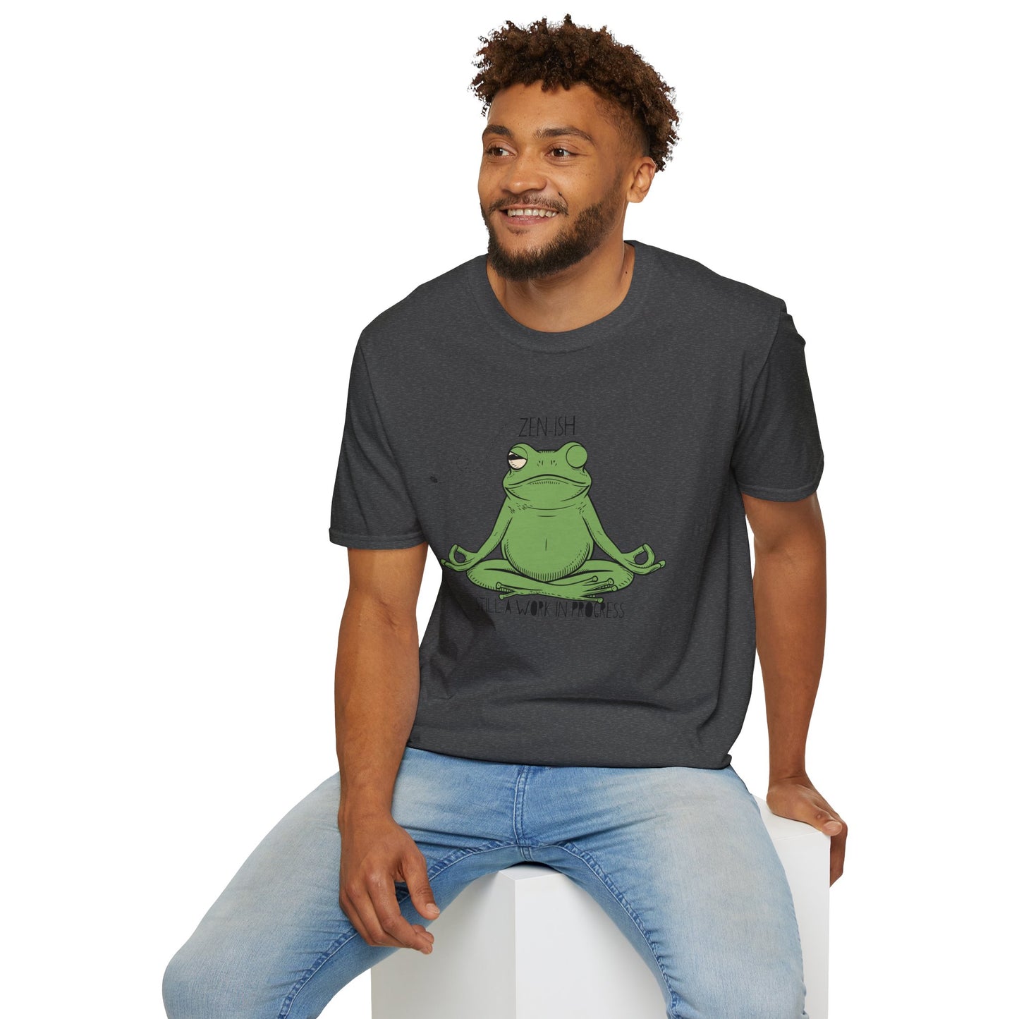 Frog Meditation T-Shirt - "Zen-ish... Still a Work in Progress