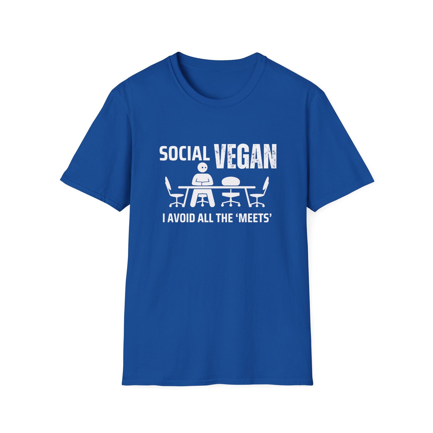 Unisex T-Shirt Social Vegan I Avoid All The Meets Design