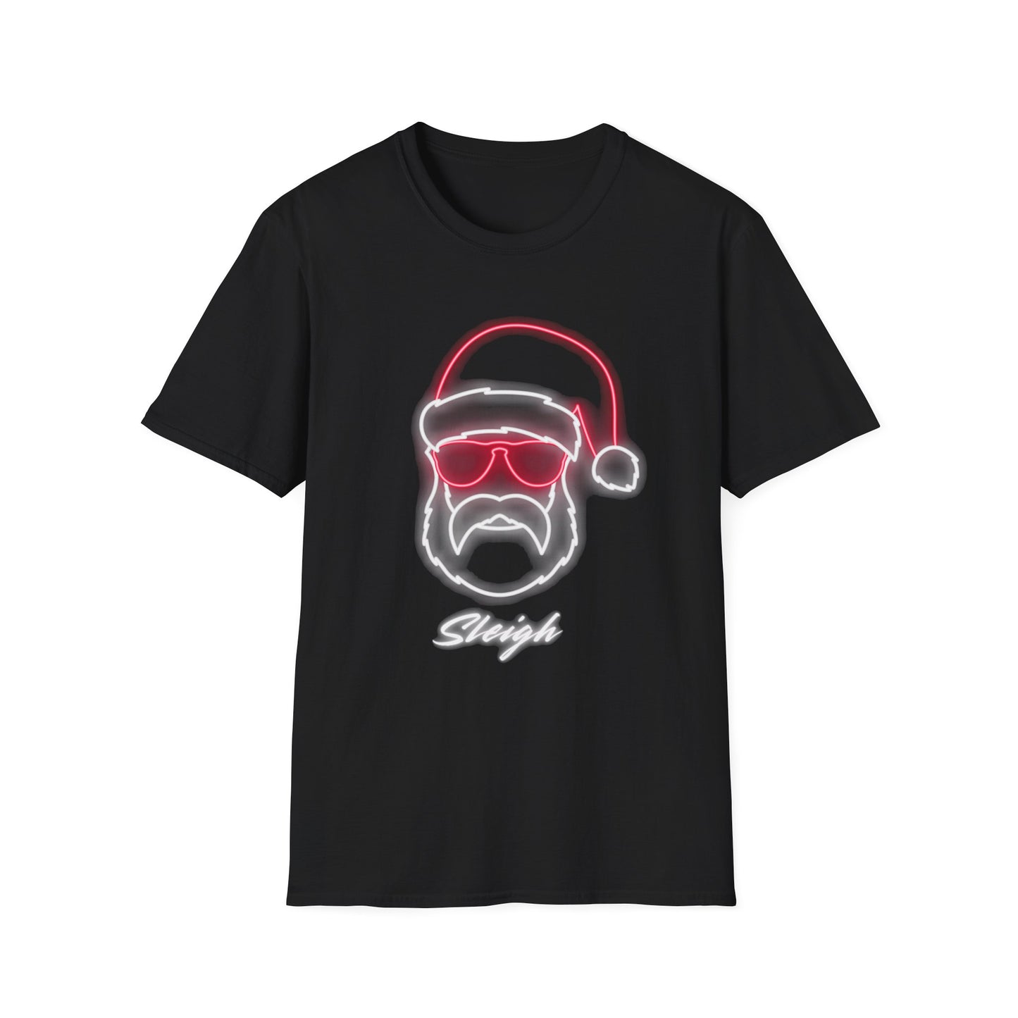 Neon Santa T-Shirt - Cool Holiday Vibes