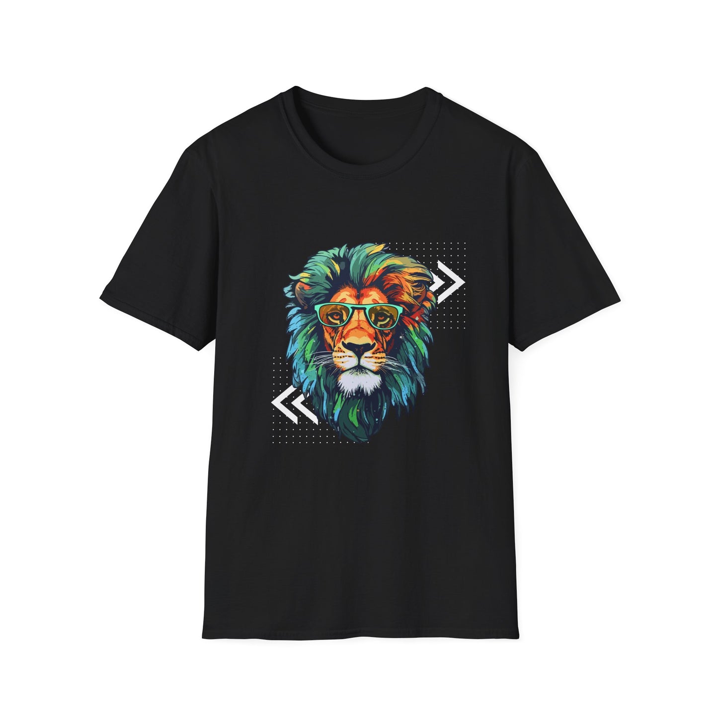 Graffiti-Style Lion with Glasses T-Shirt