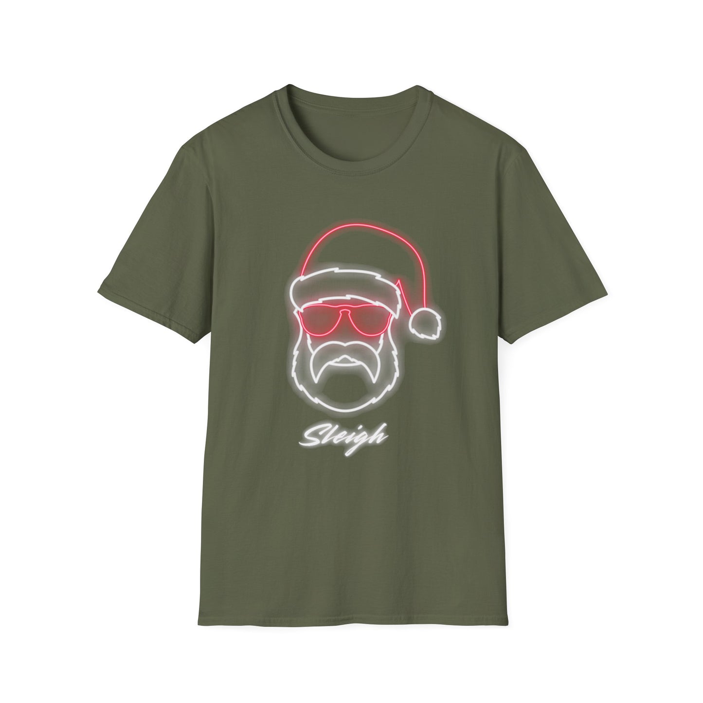 Neon Santa T-Shirt - Cool Holiday Vibes