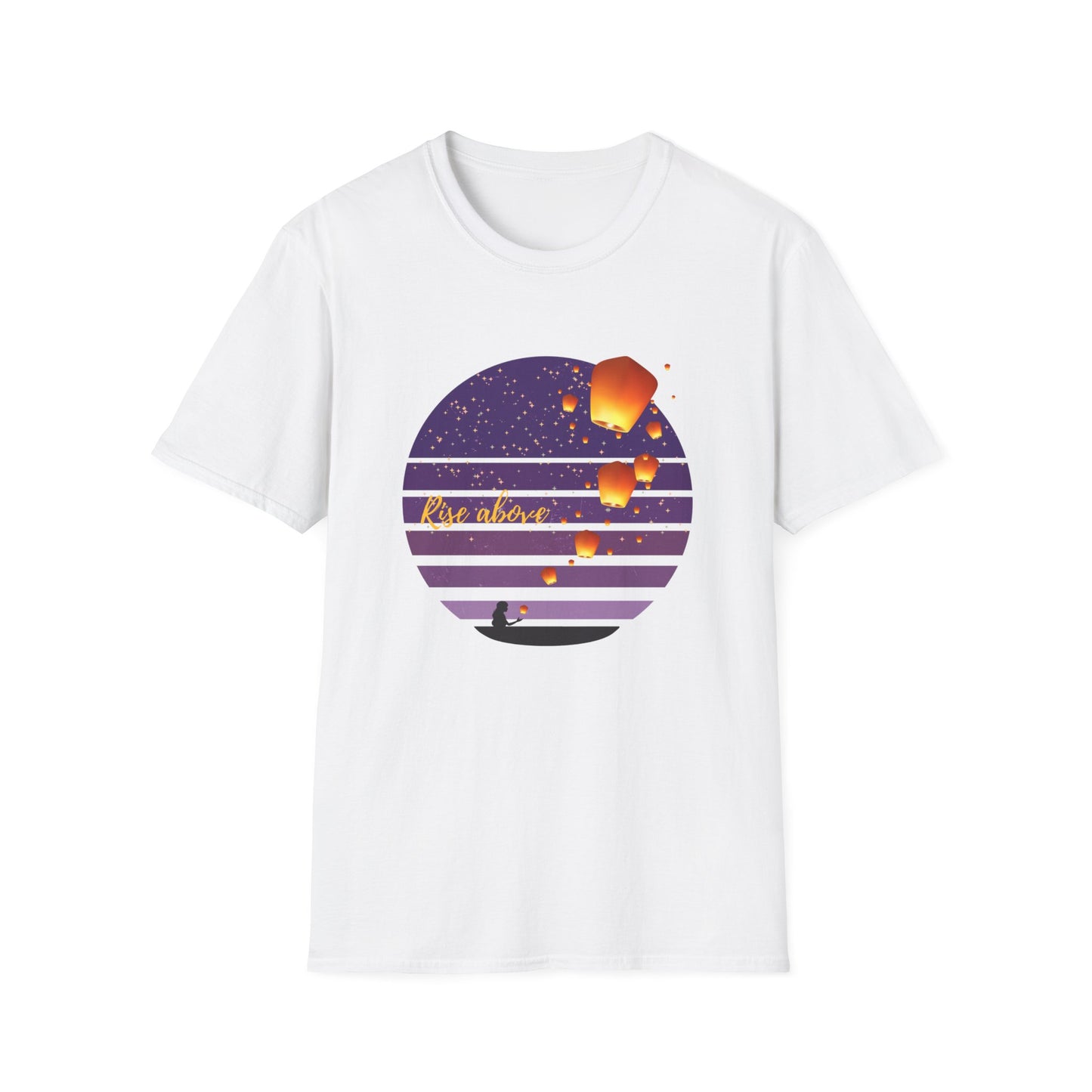 Rise Above T-Shirt – Inspirational Floating Lantern Design