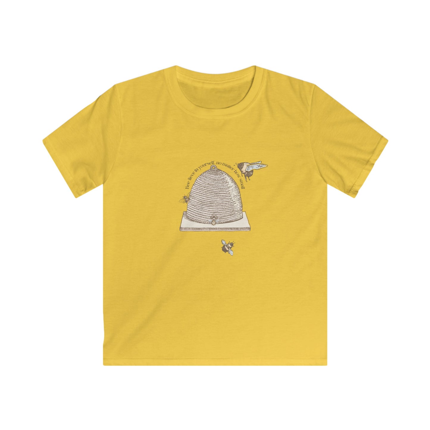 Kids T-Shirt - Beehive with Bee-lieve in Yourself Phrase