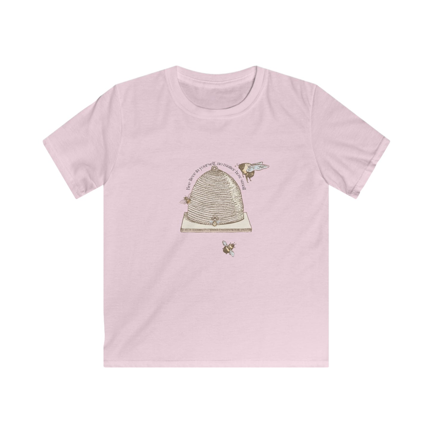 Kids T-Shirt - Beehive with Bee-lieve in Yourself Phrase