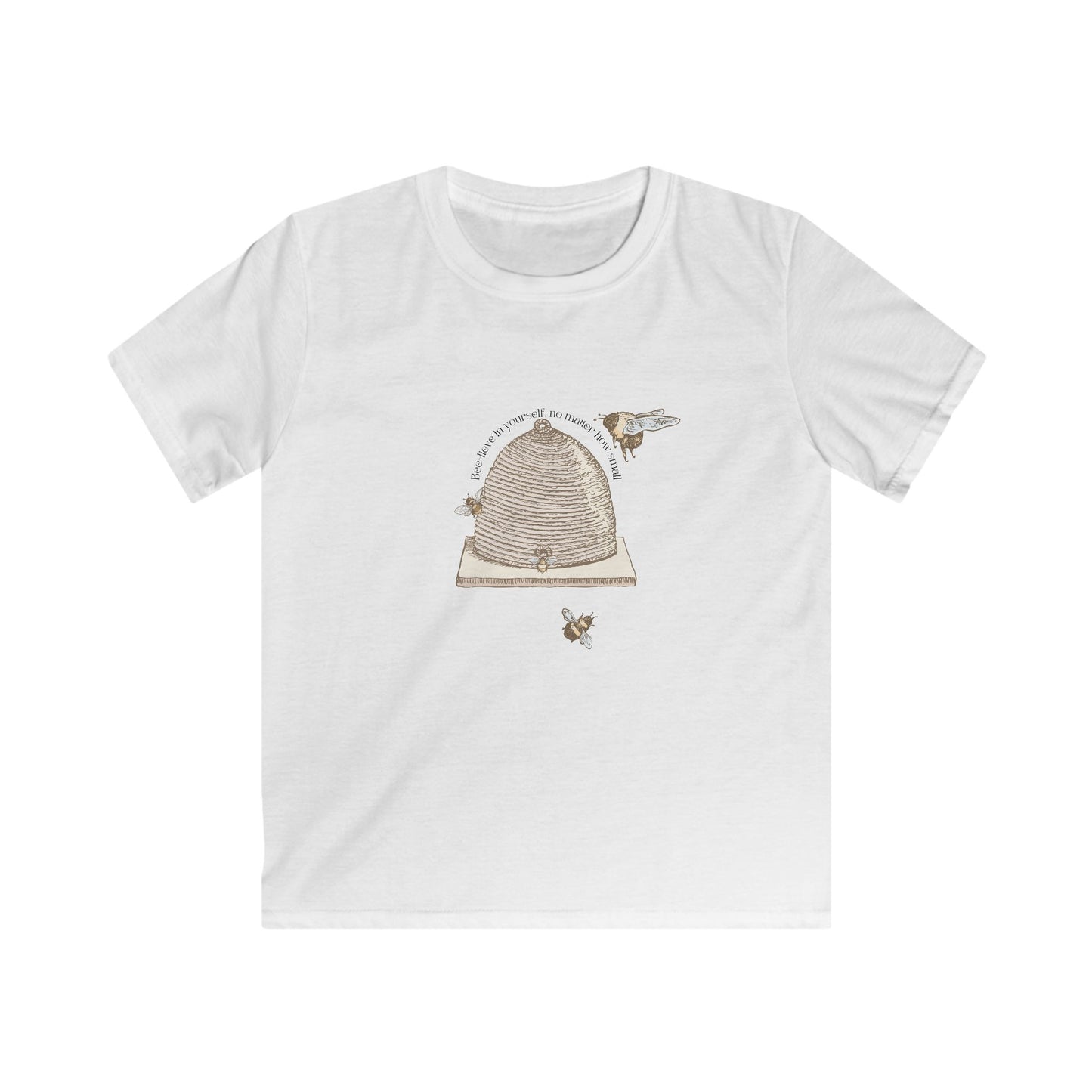 Kids T-Shirt - Beehive with Bee-lieve in Yourself Phrase