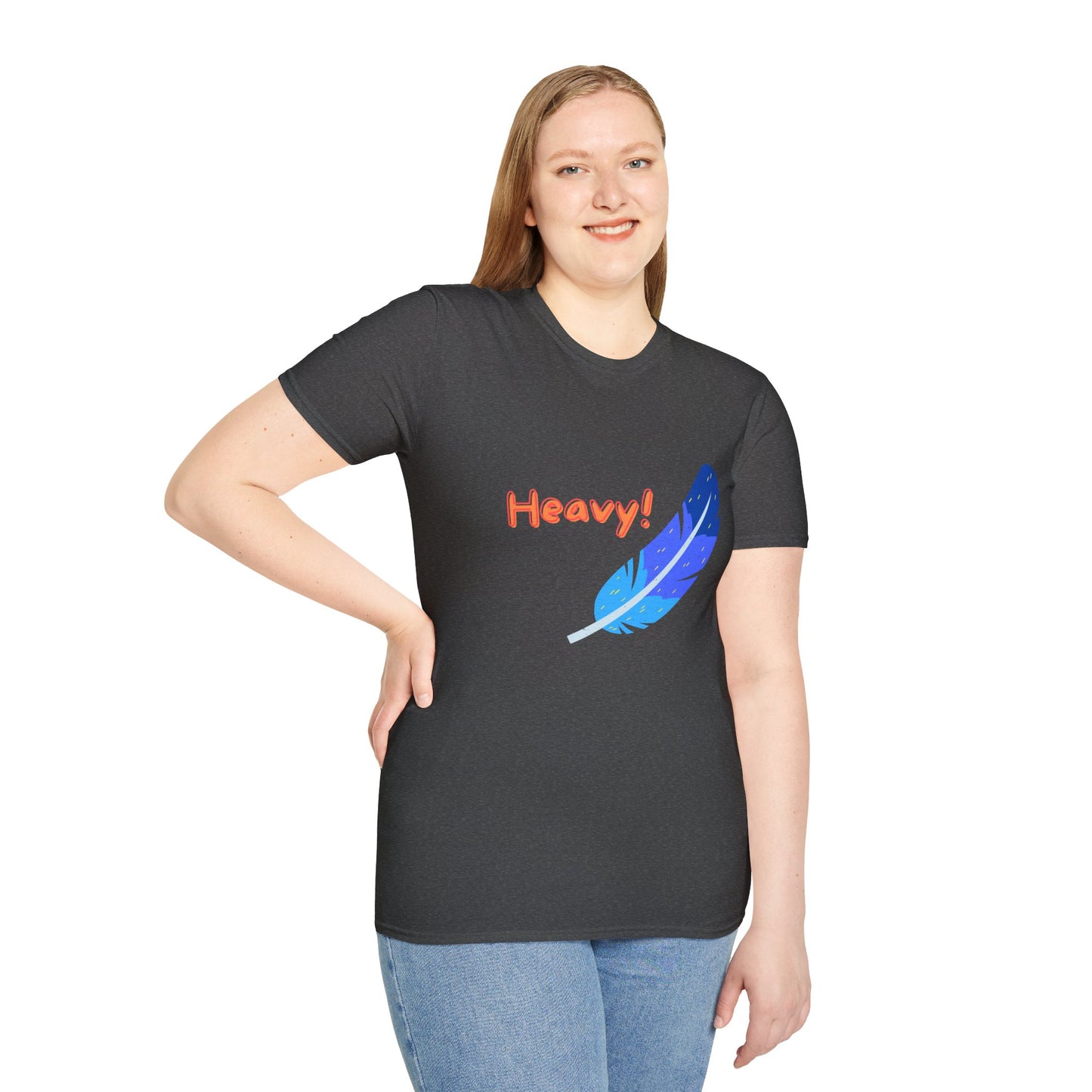 Heavy! Feather Wand T-shirt – Fun Playful Quote Shirt