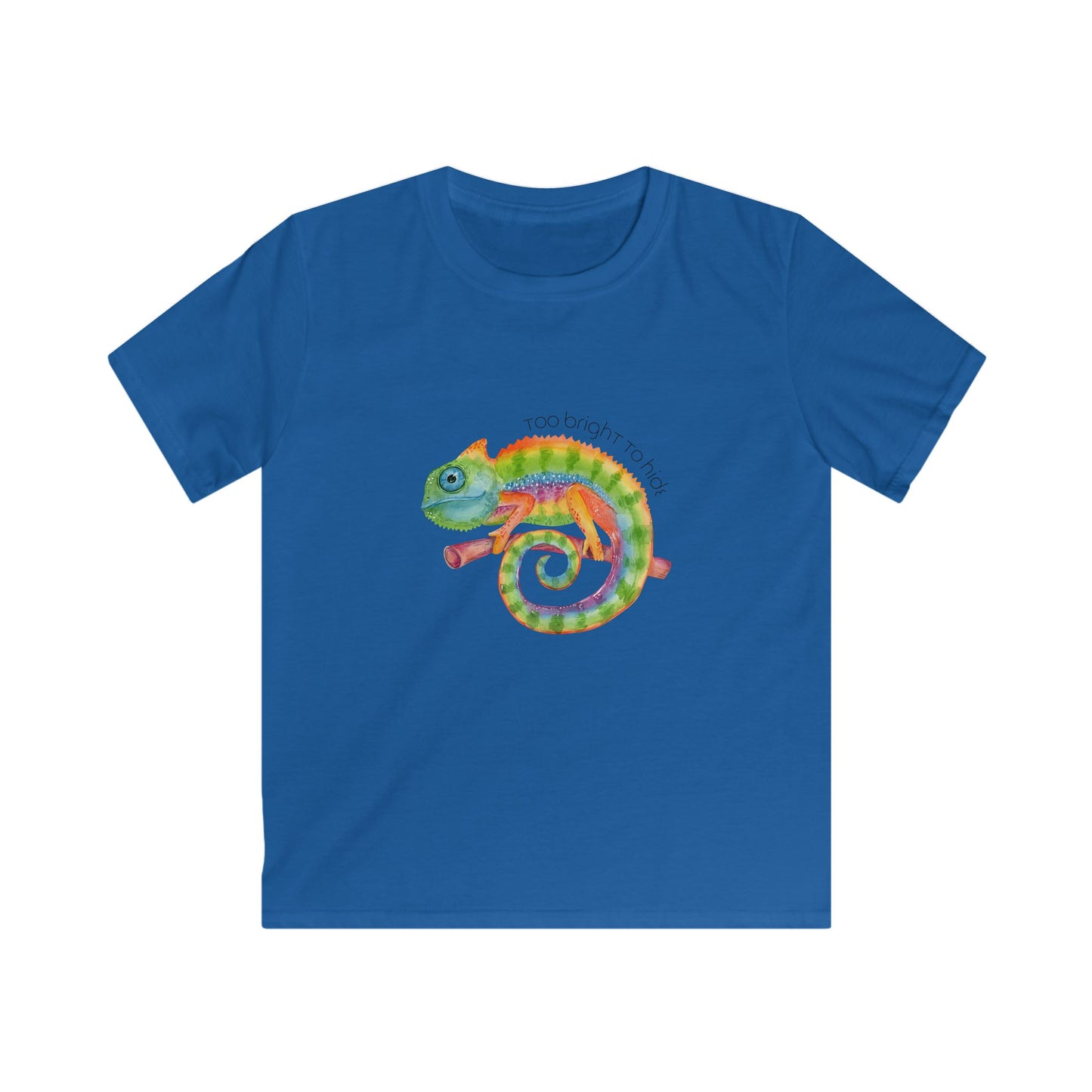 Chameleon Kids Tee - Too Bright To Hide Design