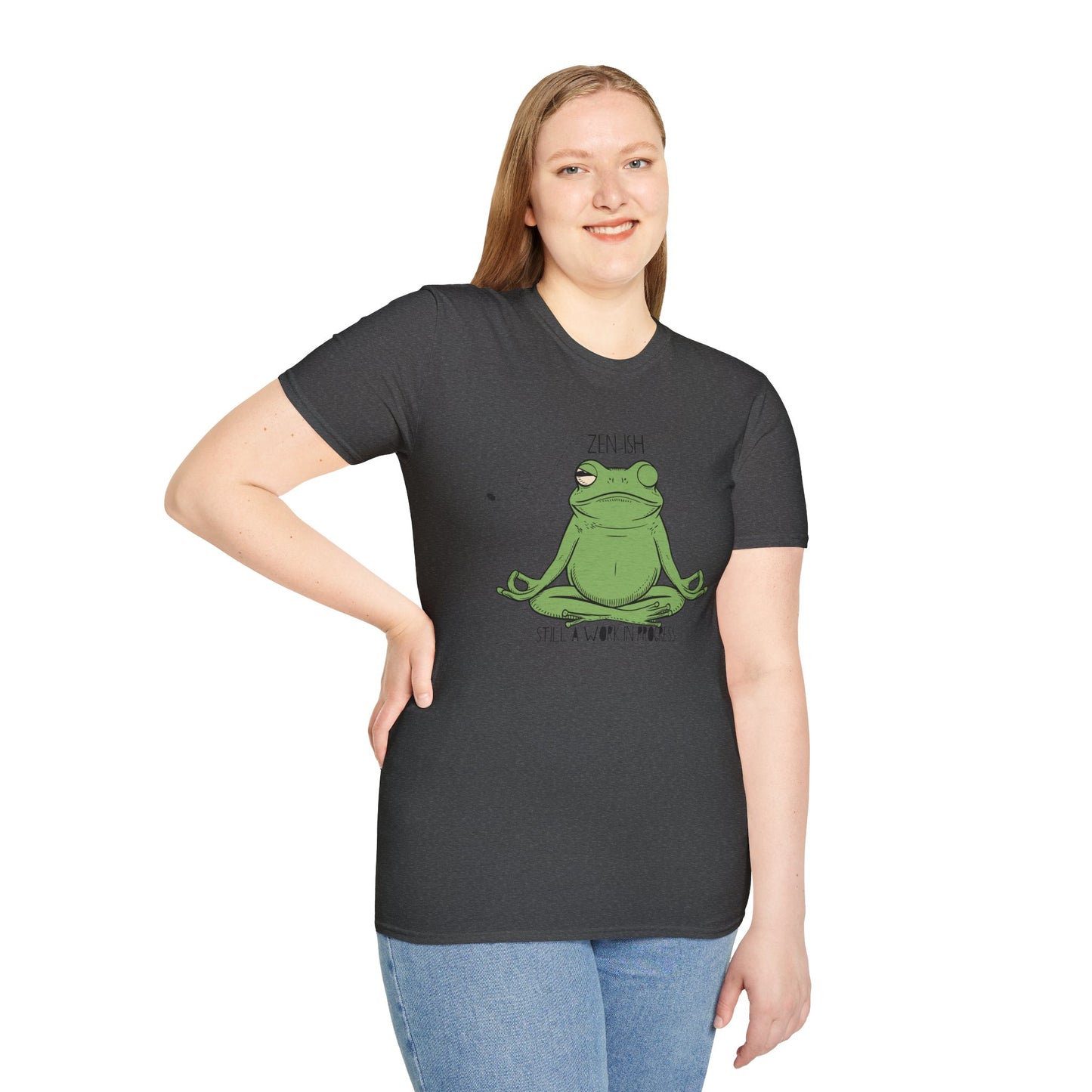 Frog Meditation T-Shirt - "Zen-ish... Still a Work in Progress