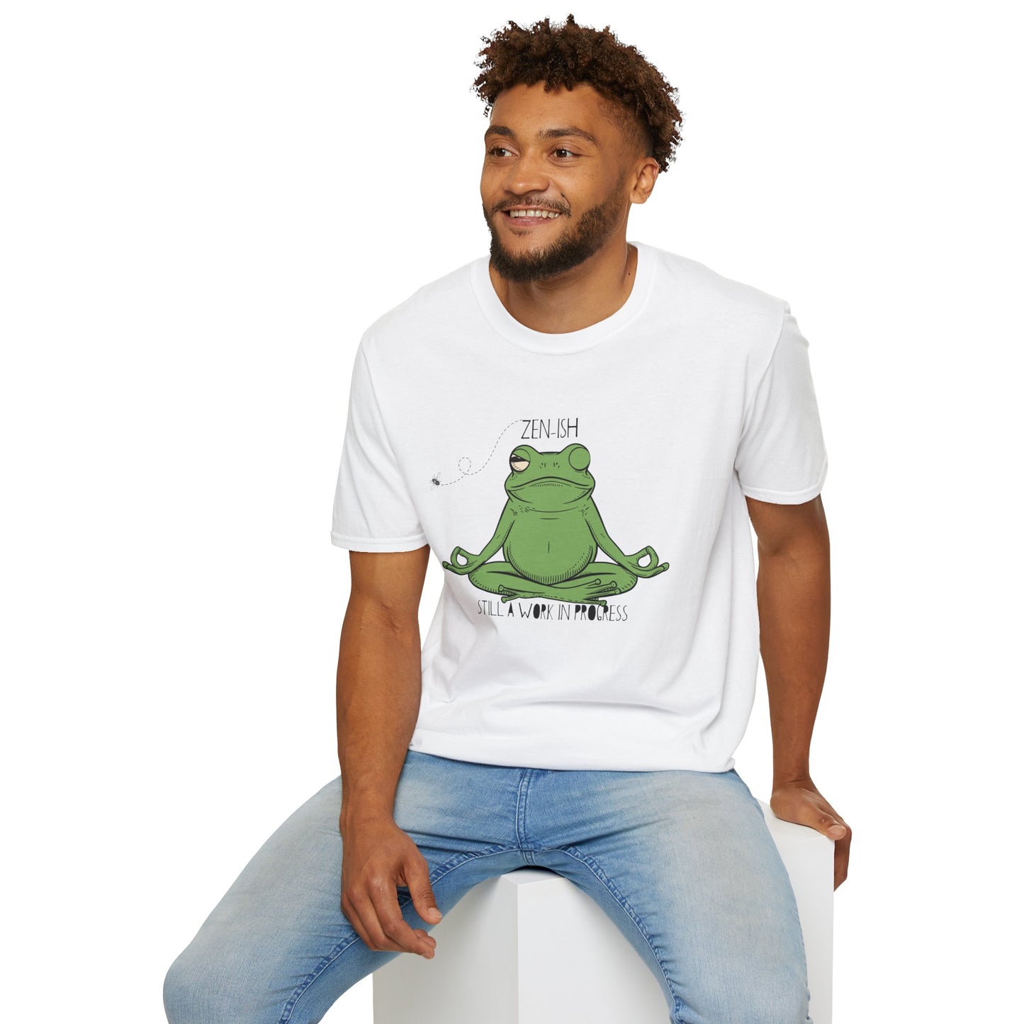 Frog Meditation T-Shirt - "Zen-ish... Still a Work in Progress