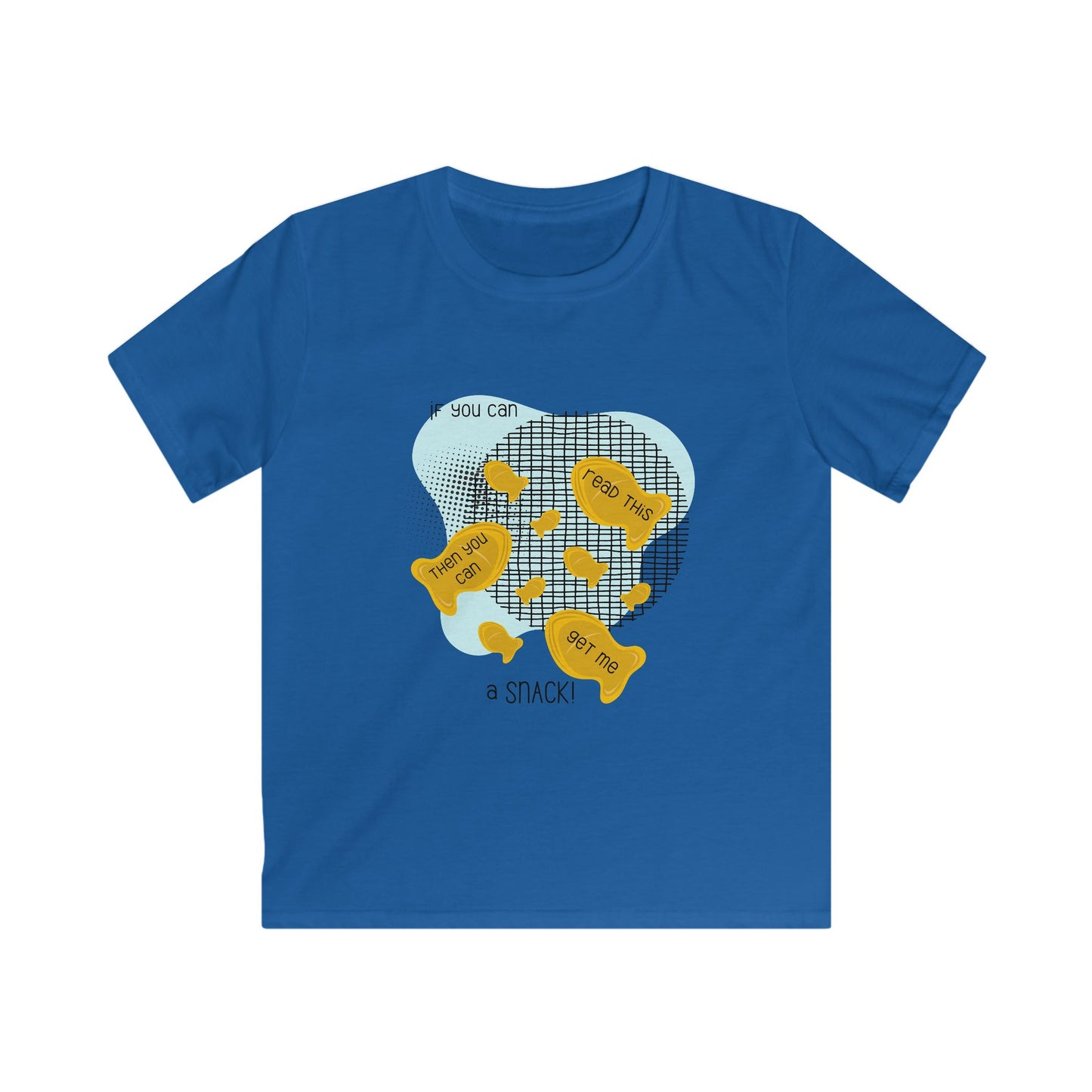 If You Can Read This, Then You Can Get Me a Snack Kids T-Shirt – Fun Goldfish Crackers Design