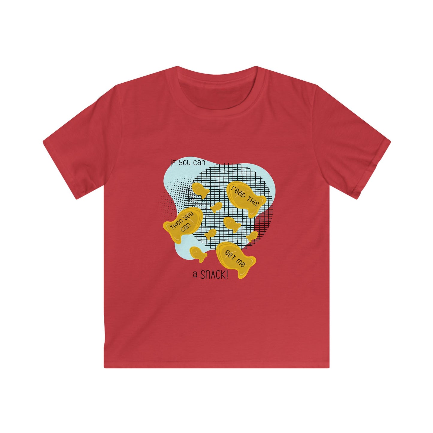 If You Can Read This, Then You Can Get Me a Snack Kids T-Shirt – Fun Goldfish Crackers Design