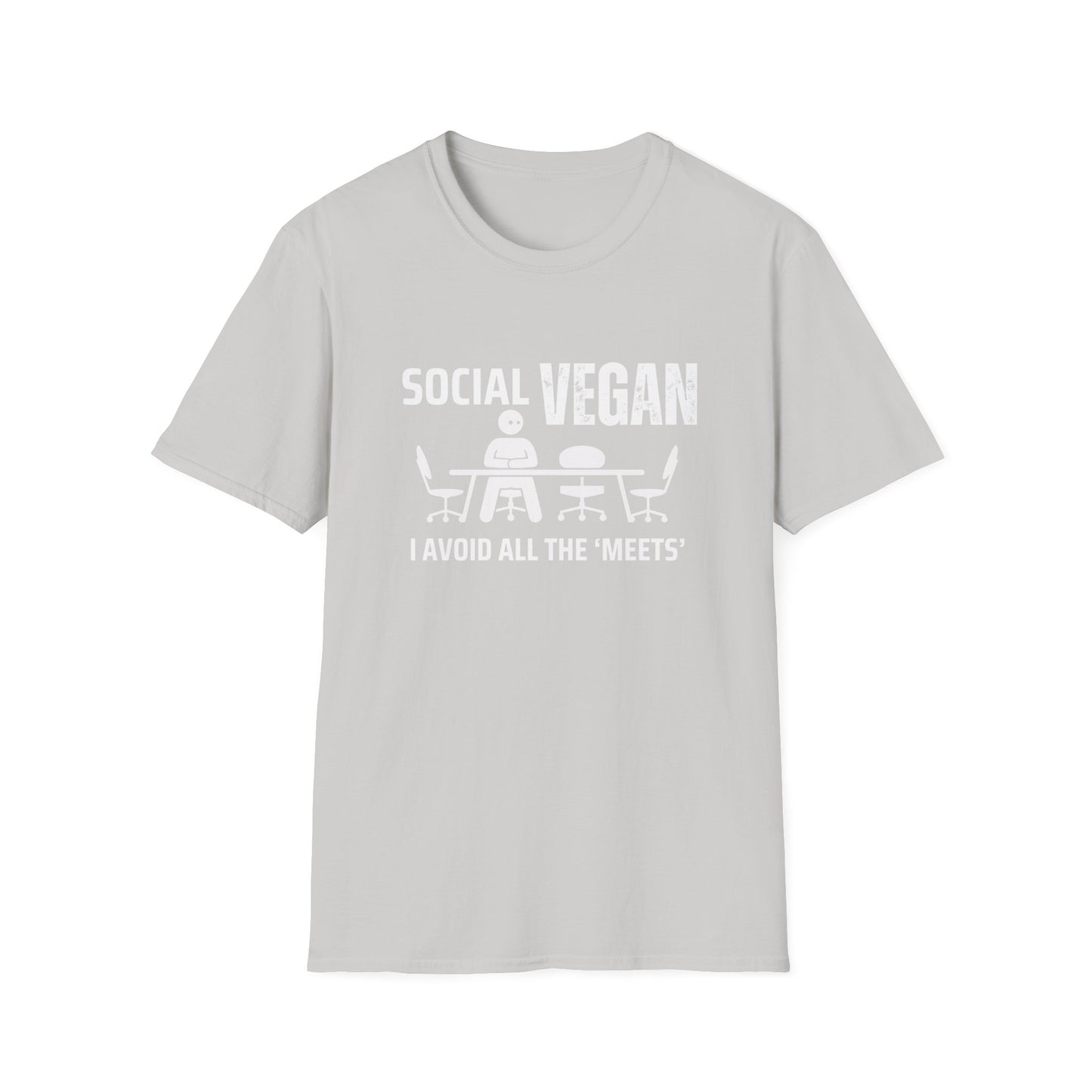 Unisex T-Shirt Social Vegan I Avoid All The Meets Design