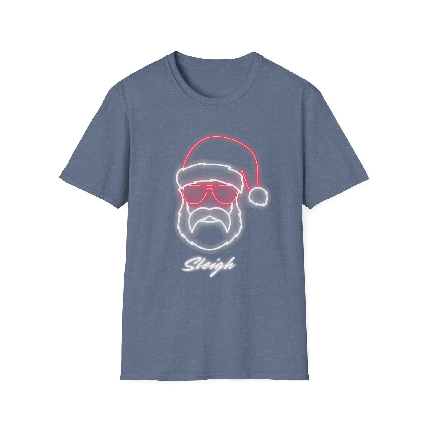 Neon Santa T-Shirt - Cool Holiday Vibes