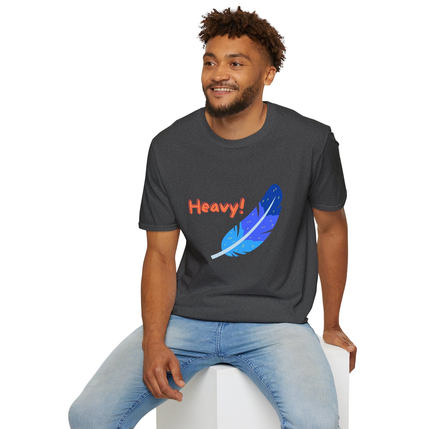 Heavy! Feather Wand T-shirt – Fun Playful Quote Shirt